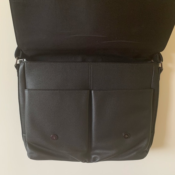 Call It Spring Faux Leather Black Laptop Bag NWT - Picture 3 of 8